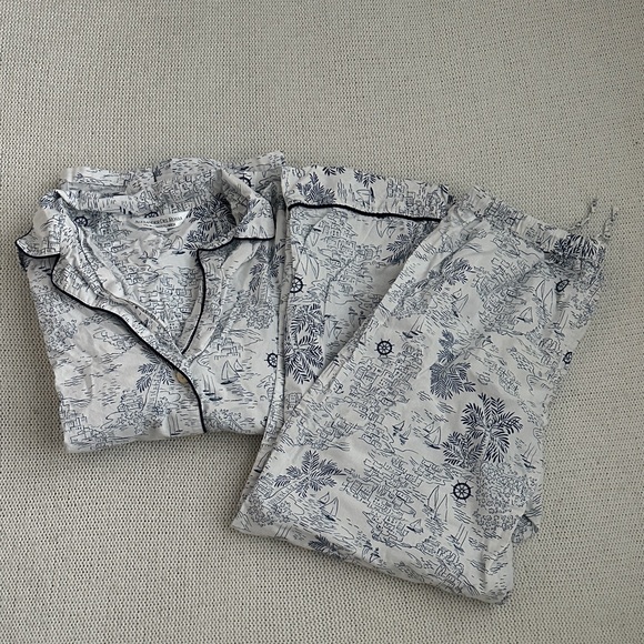 Alexander Del Rossa Other - Alexander Del Rossa 100% Cotton Palm Beach Nautical Pajamas Size Medium